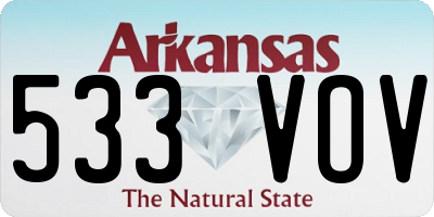 AR license plate 533VOV