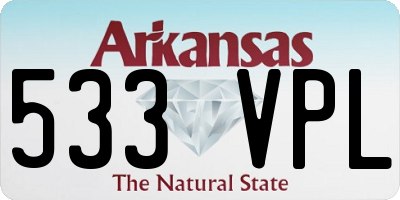 AR license plate 533VPL