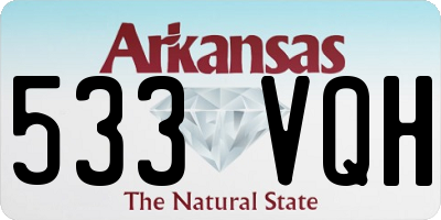 AR license plate 533VQH