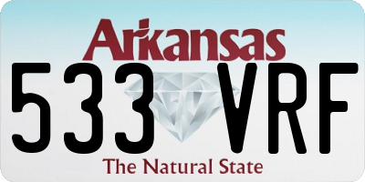 AR license plate 533VRF
