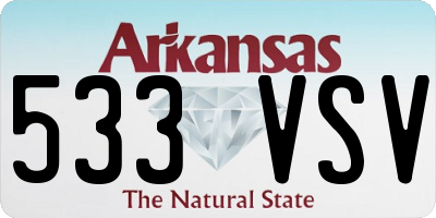 AR license plate 533VSV