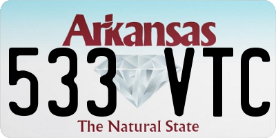 AR license plate 533VTC