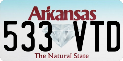 AR license plate 533VTD