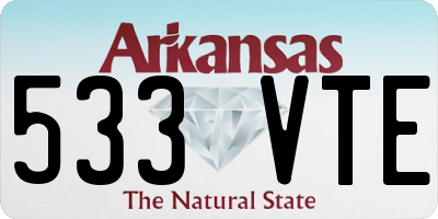 AR license plate 533VTE