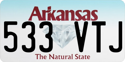 AR license plate 533VTJ