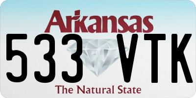 AR license plate 533VTK