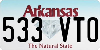 AR license plate 533VTO