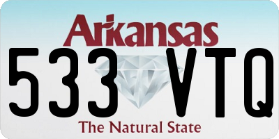 AR license plate 533VTQ