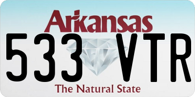 AR license plate 533VTR
