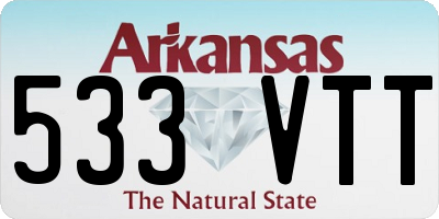 AR license plate 533VTT