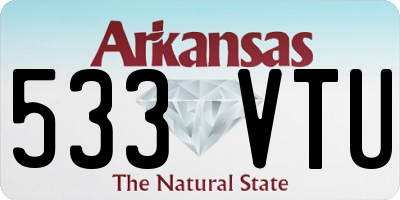 AR license plate 533VTU