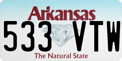 AR license plate 533VTW