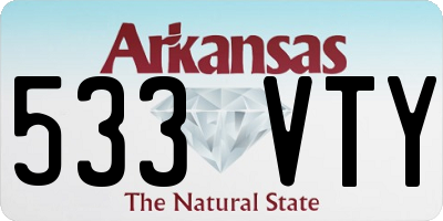 AR license plate 533VTY