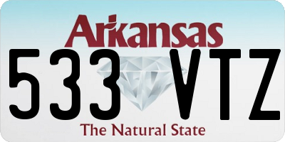 AR license plate 533VTZ