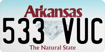 AR license plate 533VUC
