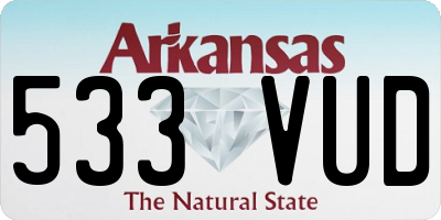 AR license plate 533VUD