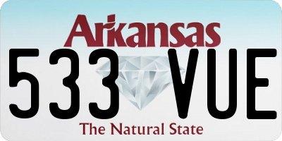AR license plate 533VUE