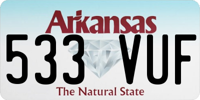 AR license plate 533VUF