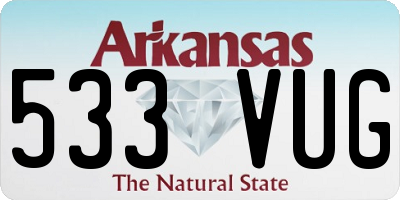 AR license plate 533VUG