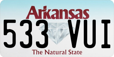 AR license plate 533VUI
