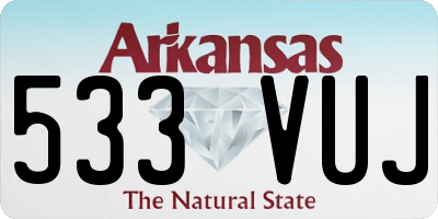 AR license plate 533VUJ