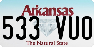 AR license plate 533VUO
