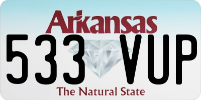 AR license plate 533VUP