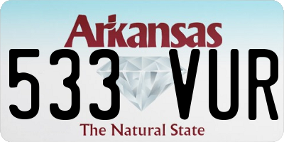 AR license plate 533VUR