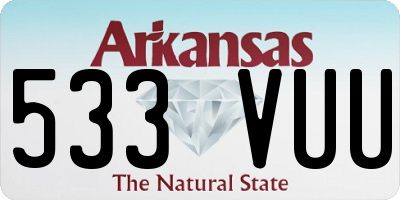 AR license plate 533VUU