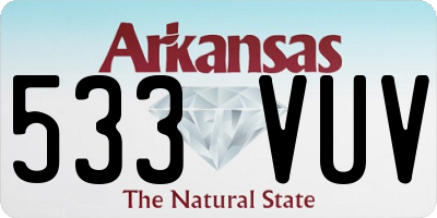 AR license plate 533VUV