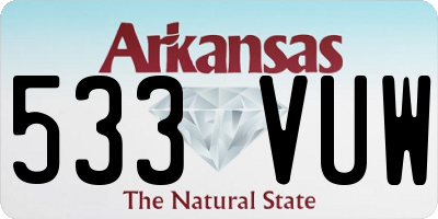 AR license plate 533VUW