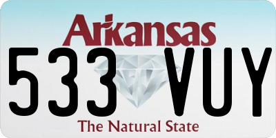 AR license plate 533VUY