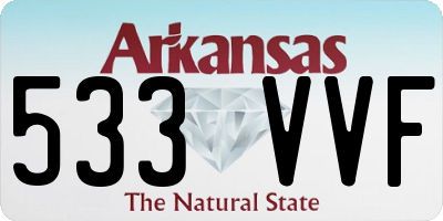 AR license plate 533VVF