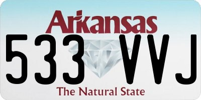 AR license plate 533VVJ