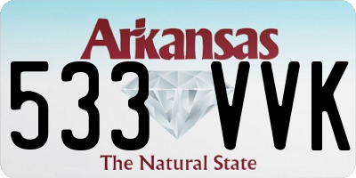 AR license plate 533VVK