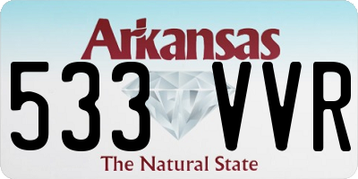 AR license plate 533VVR