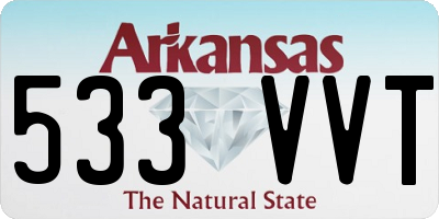 AR license plate 533VVT