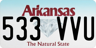 AR license plate 533VVU