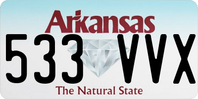 AR license plate 533VVX