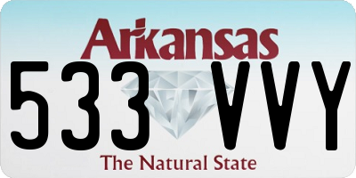 AR license plate 533VVY