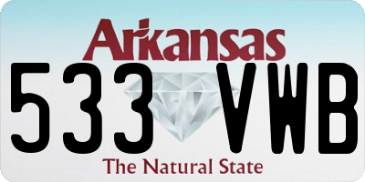 AR license plate 533VWB