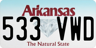 AR license plate 533VWD