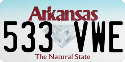 AR license plate 533VWE
