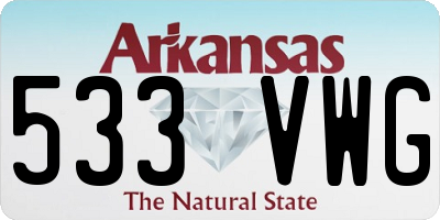 AR license plate 533VWG