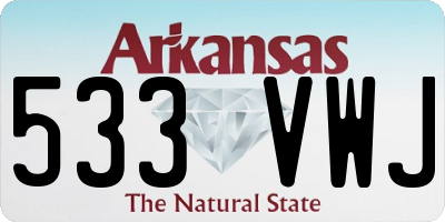 AR license plate 533VWJ