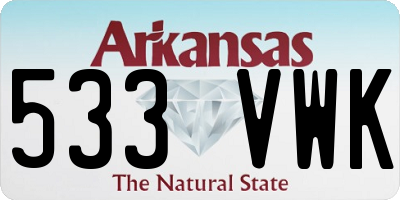 AR license plate 533VWK