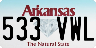AR license plate 533VWL