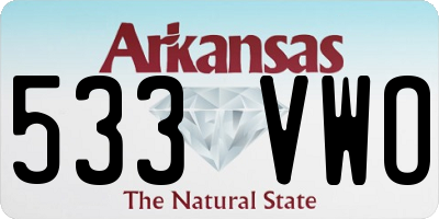 AR license plate 533VWO