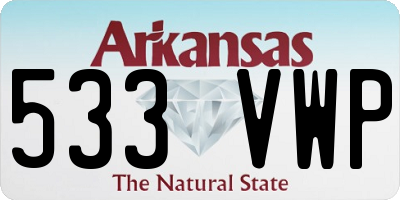 AR license plate 533VWP