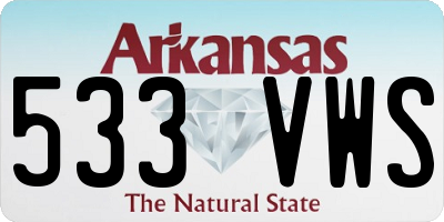 AR license plate 533VWS